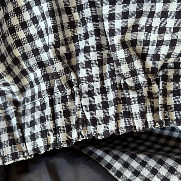 3/$25 💋 TOPSHOP BLACK AND WHITE GINGHAM CHECKERED COAT/JACKET OR DRESS SZ 12 NWT - Picture 10 of 11